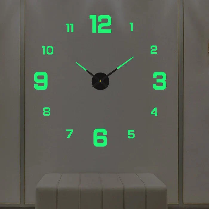 3D-Wandklok met Moderne Cijferweergave en Stille Uurwerkfunctie — Decoratief Tijdsaccent voor Woonkamer, Slaapkamer of Kantoor in Zwart, Zilver, Goud of Rood | Sansoti