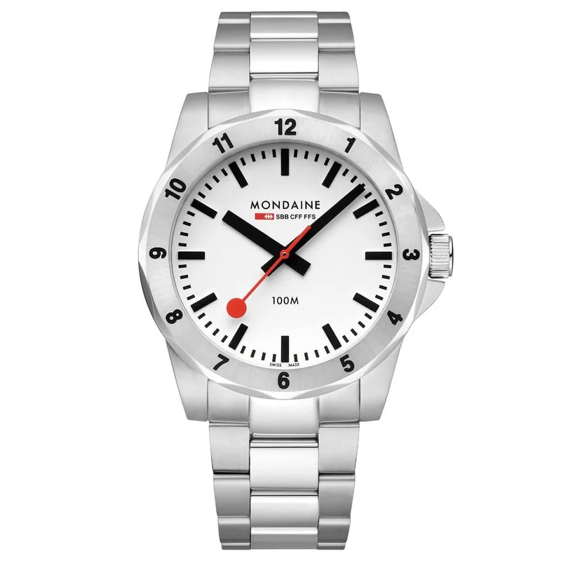 Mondaine Numeri MSN.4211B.SK Herrenuhr • Schweizer Bahnhofsuhr • Saphirglas