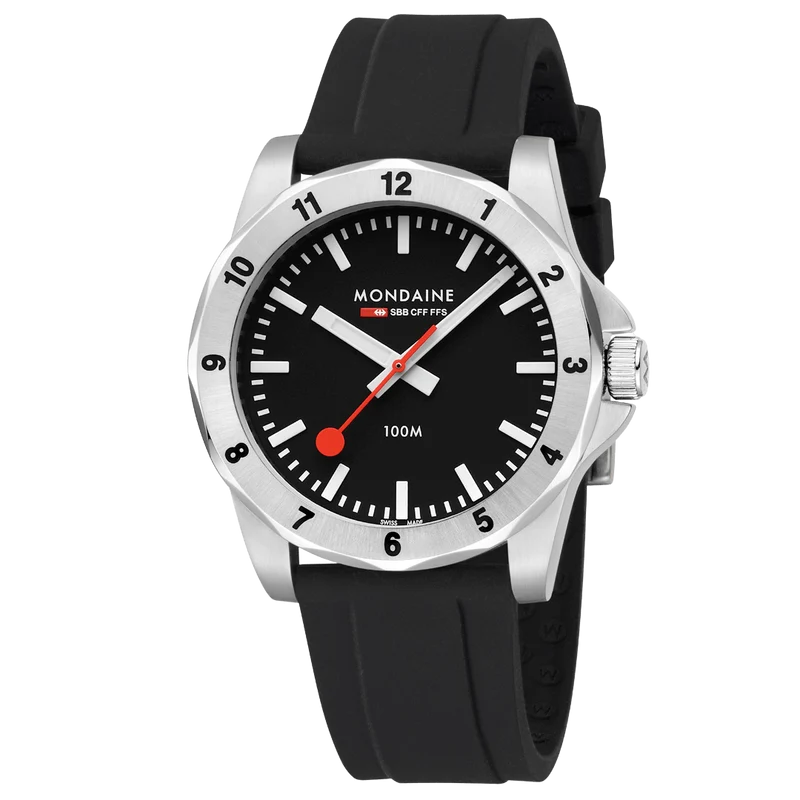 Mondaine Numeri MSN.42120.RB Herrenuhr • Markante 12-eckige Lünette • Swiss Made