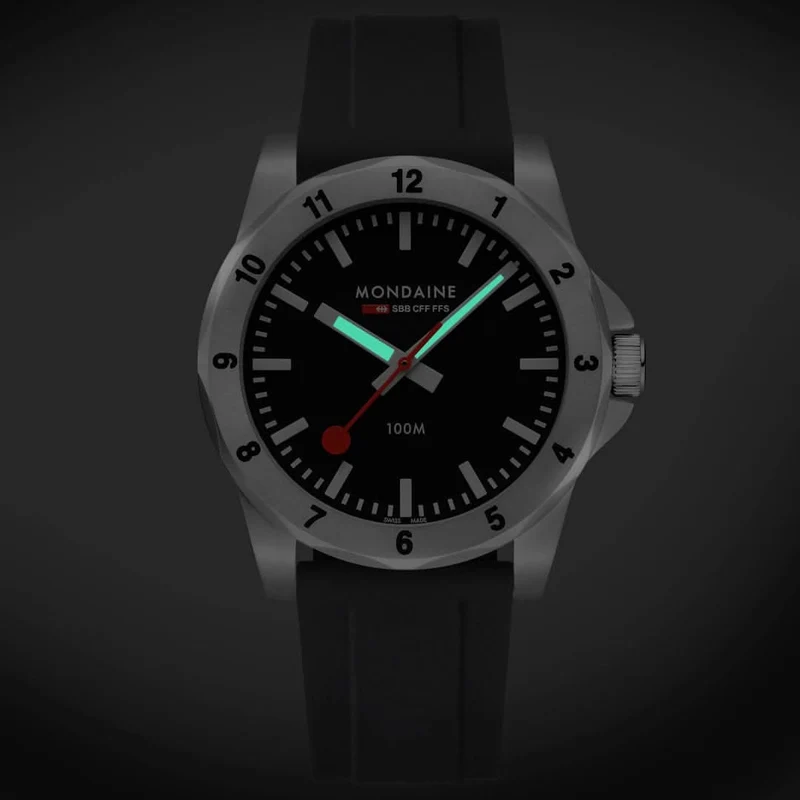 Mondaine Numeri MSN.42120.RB Herrenuhr • Markante 12-eckige Lünette • Swiss Made