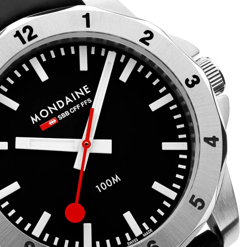 Mondaine Numeri MSN.42120.RB Herrenuhr • Markante 12-eckige Lünette • Swiss Made