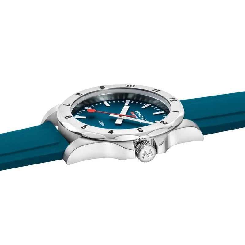 Mondaine Numeri MSN.42140.RD Herrenuhr • Schweizer Bahnhofsuhr-Design • Swiss Made