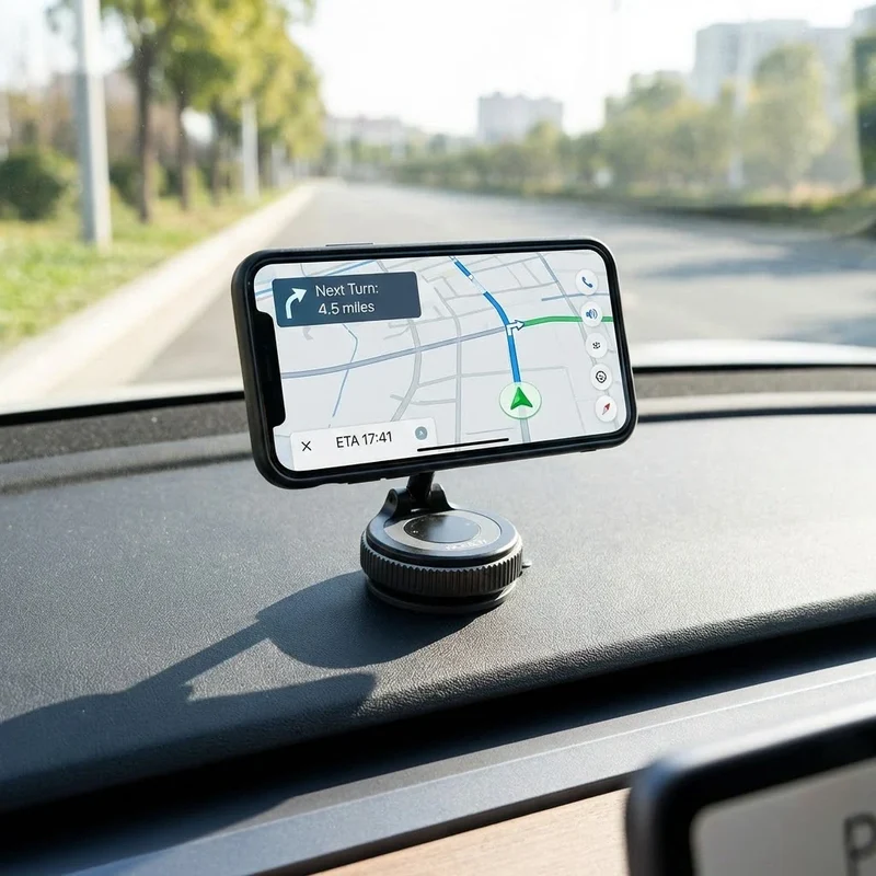 Magnetische Telefoonhouder met Vacuümzuigvoet – 360° Draaibaar Dashboard Houder | Sansoti