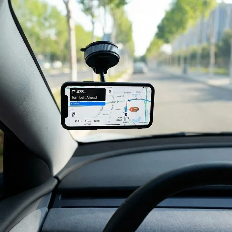 Magnetische Telefoonhouder met Vacuümzuigvoet – 360° Draaibaar Dashboard Houder | Sansoti