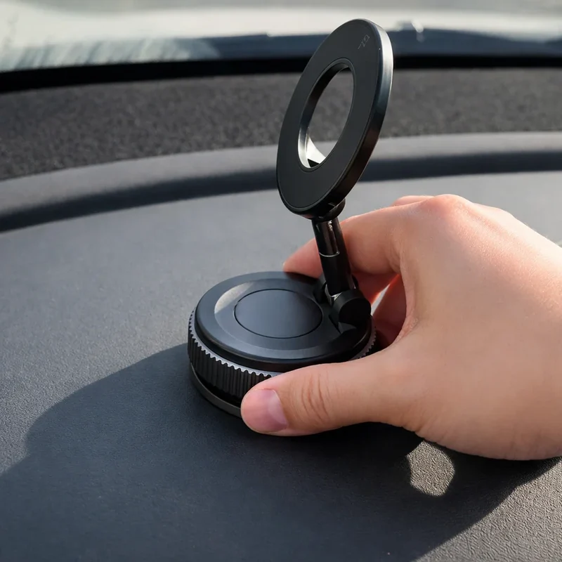 Magnetische Telefoonhouder met Vacuümzuigvoet – 360° Draaibaar Dashboard Houder | Sansoti