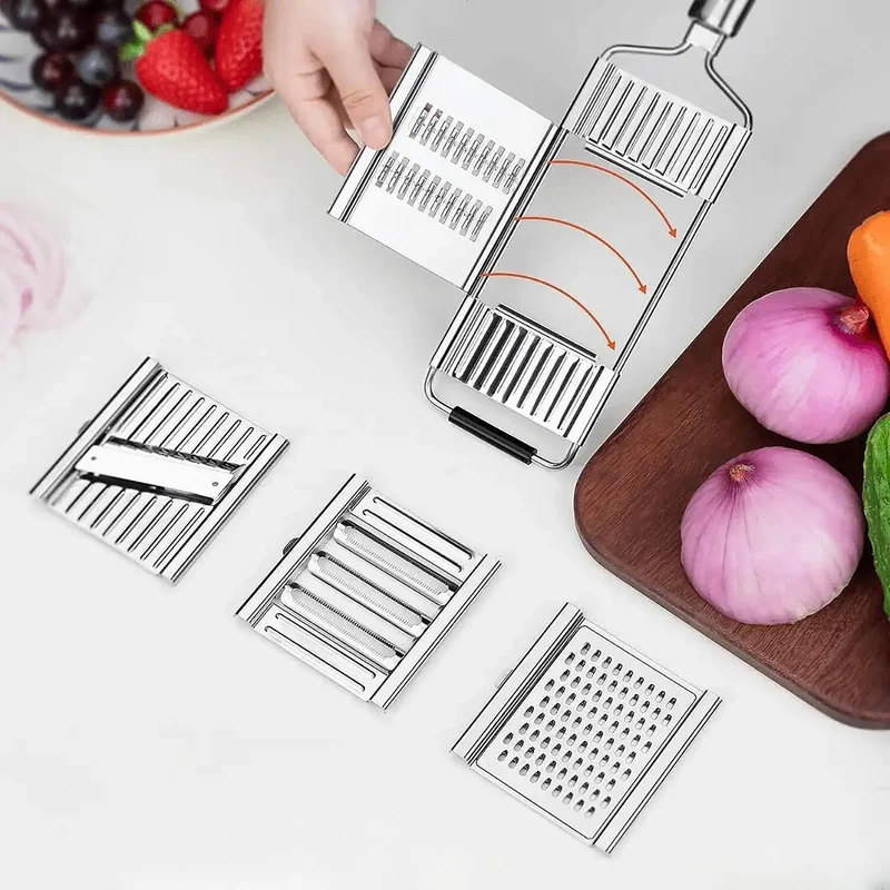 Roestvrijstalen Rasp – Multifunctionele Keukenrasp met Ergonomisch Handvat voor Groenten & Kaas | Sansoti