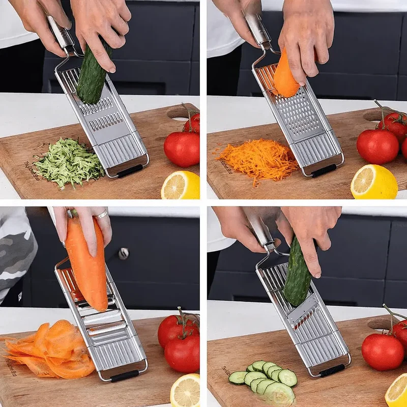 Roestvrijstalen Rasp – Multifunctionele Keukenrasp met Ergonomisch Handvat voor Groenten & Kaas | Sansoti