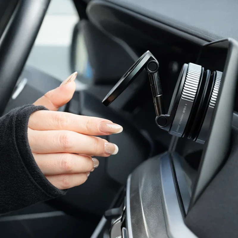 Magnetische Telefoonhouder met Vacuümzuigvoet voor Dashboard of Voorruit | Sansoti