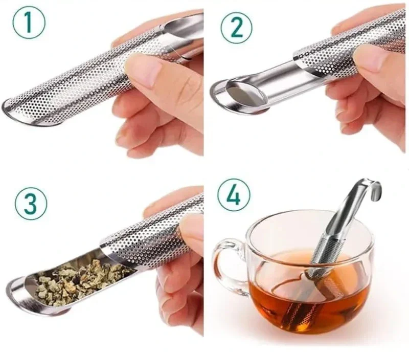 Thee-ei Set van 2 Stuks RVS Fijnmazig Infuser voor Losse Thee | Sansoti