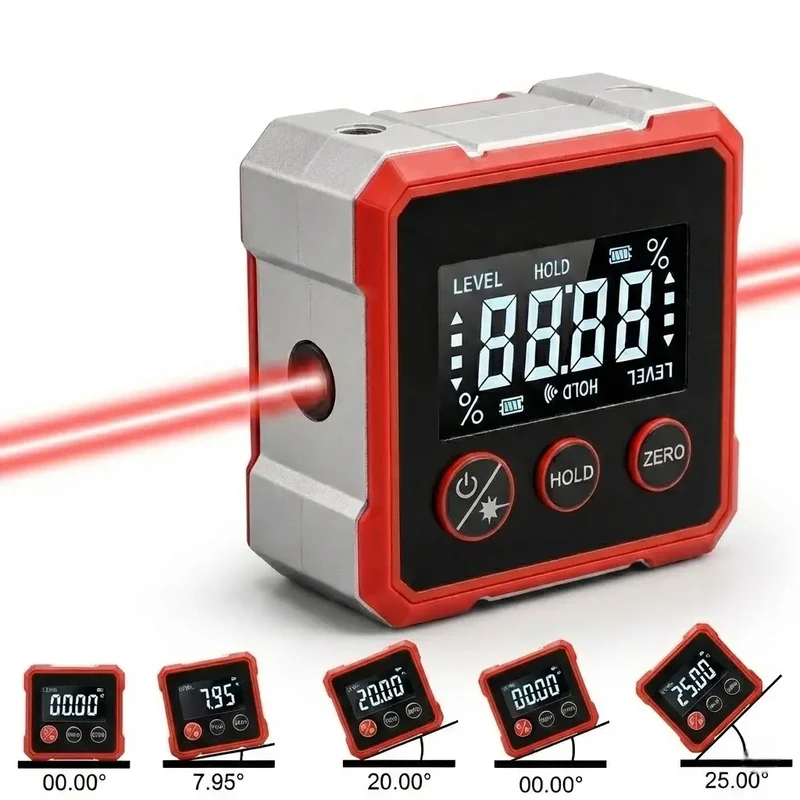 Digitale Laser Waterpas met Inclinometer voor Nauwkeurig Nivelleren | Sansoti