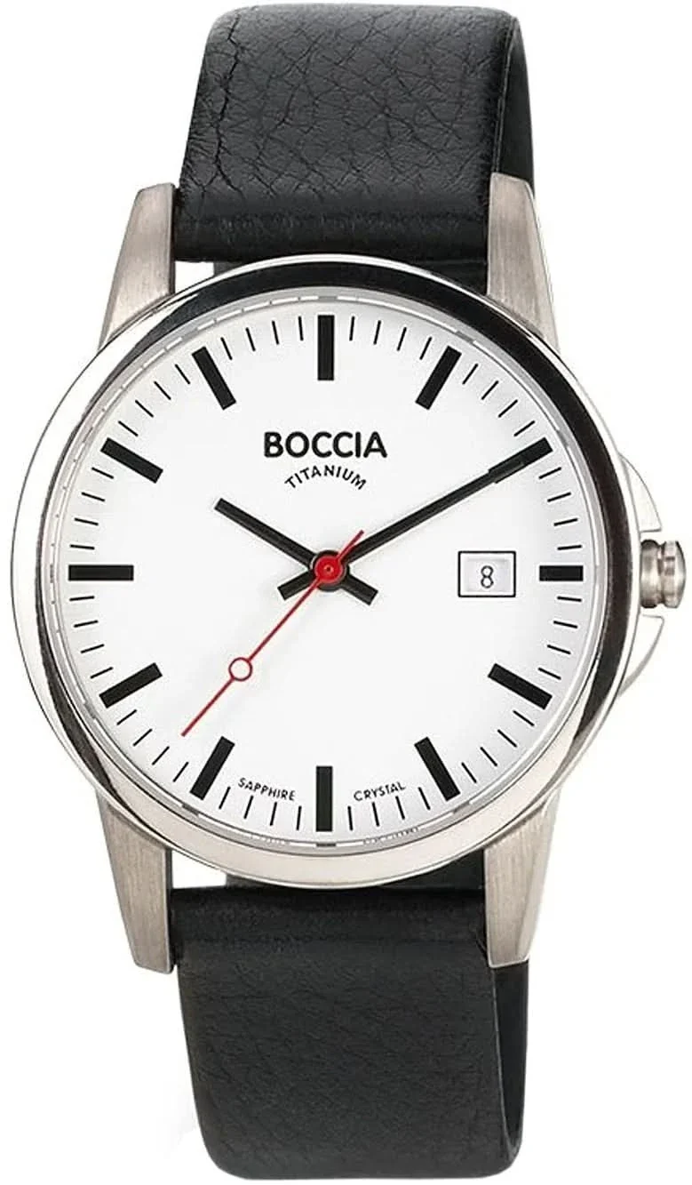 Boccia Titanium 3625-05 Herrenuhr • Reintitan • Saphirglas