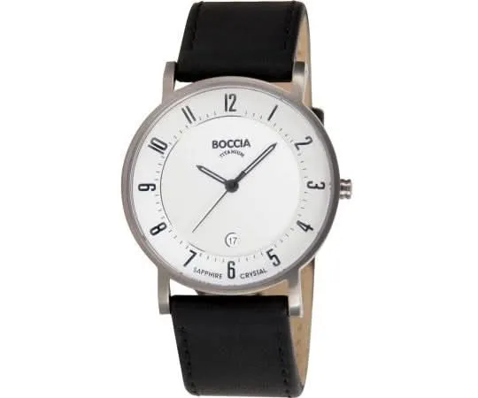 Boccia Titanium Superslim 3533-03 Herrenuhr • Reintitan • Saphirglas