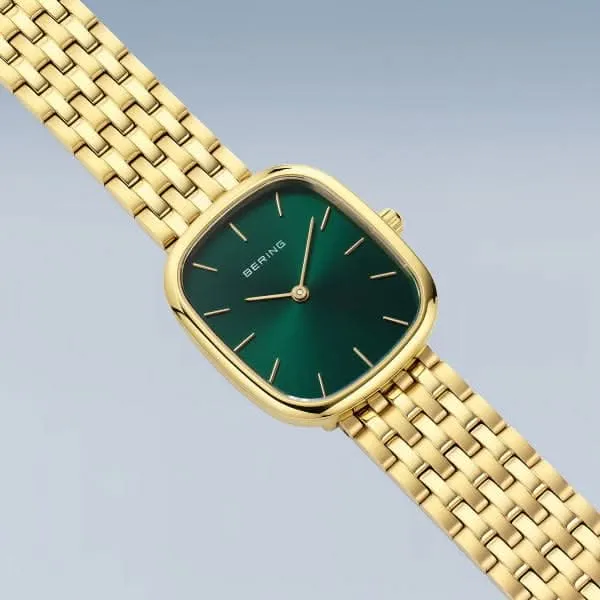 Bering Classic 12526-738 Damenuhr • Saphirglas • Gold/Grün