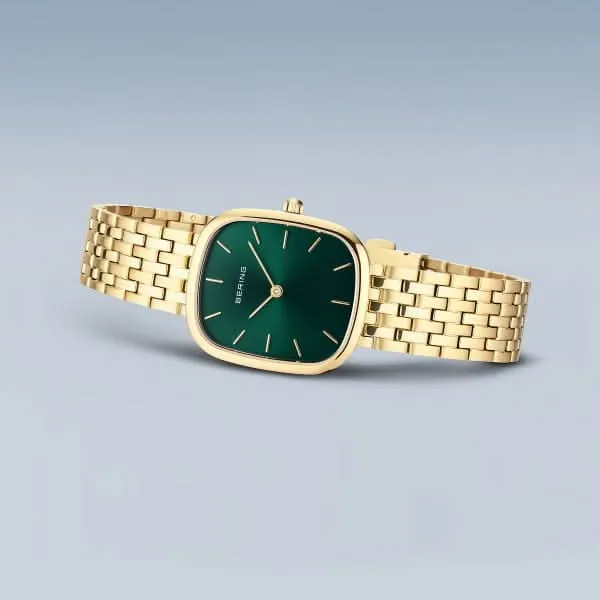 Bering Classic 12526-738 Damenuhr • Saphirglas • Gold/Grün
