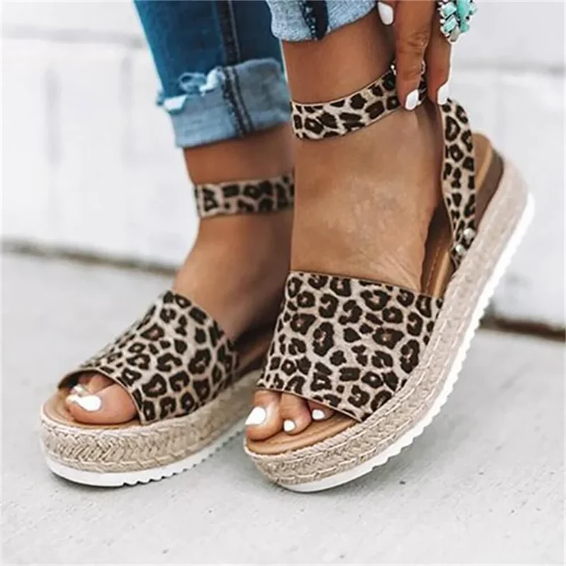 Dames Plateau Sandalen met Verstelbaar Enkelbandje | Zomerse Sleehak Schoenen met Open Teen voor Dagelijks Gebruik | Sansoti