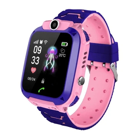 Kinder Smartwatch met LBS-Tracking en Waterdicht Ontwerp voor Kinderen Roze Blauw | Sansoti