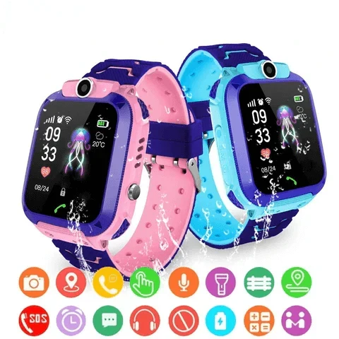 Kinder Smartwatch met GPS Tracking en Noodknop – Waterdicht en Schoolmodus | Sansoti