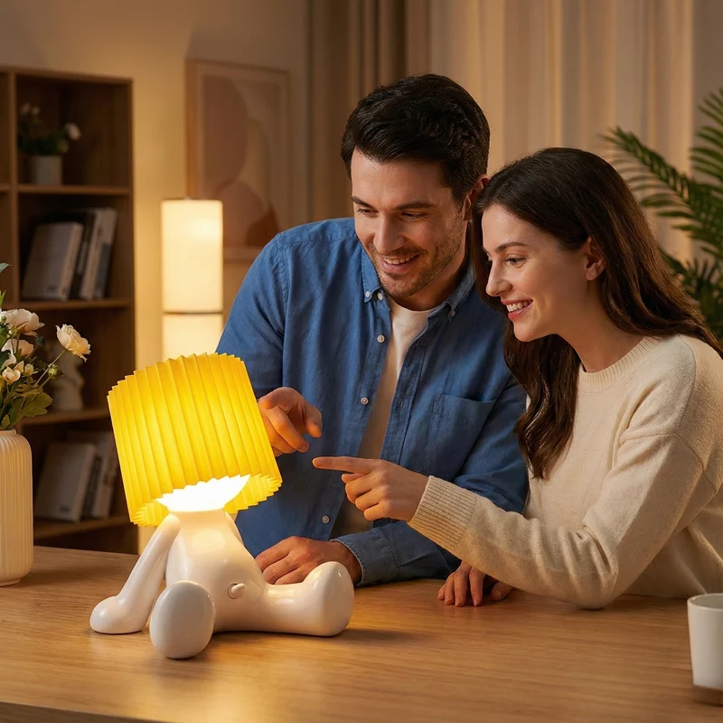 Zittende LED Tafellamp met Accu – Draadloos in 8 Kleuren | Sansoti