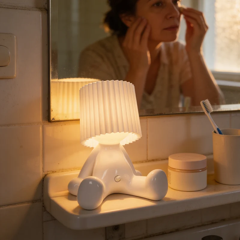 Zittende LED Tafellamp met Accu – Draadloos in 8 Kleuren | Sansoti