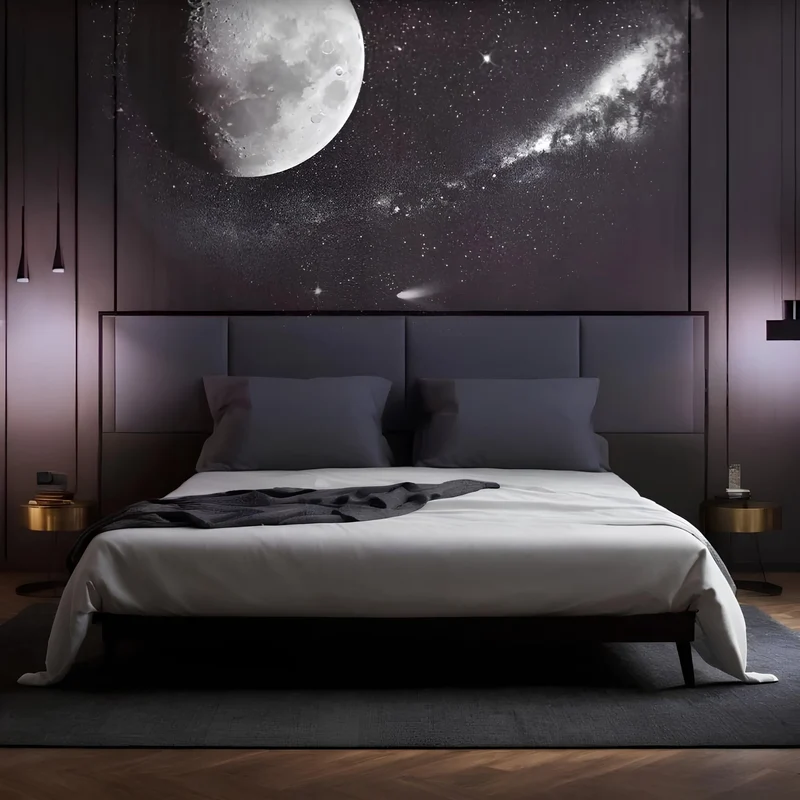 Sterrenprojector voor Slaapkamer LED Galaxy Projectorlamp met Timer Zwart/Wit | Sansoti