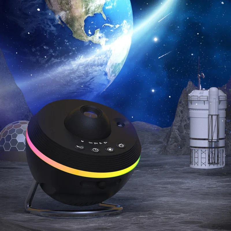 Sterrenprojector voor Slaapkamer LED Galaxy Projectorlamp met Timer Zwart/Wit | Sansoti