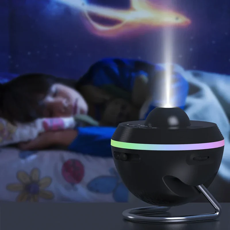 Sterrenprojector voor Slaapkamer LED Galaxy Projectorlamp met Timer Zwart/Wit | Sansoti