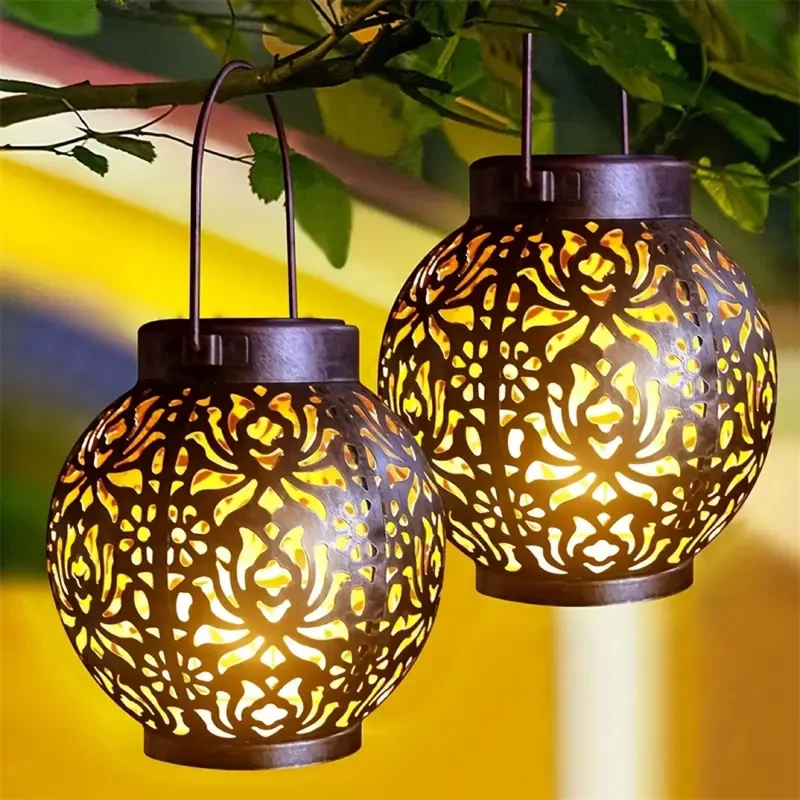 Solarverlichting voor Terras & Tuin – Ronde Sfeerlamp met Warm Licht | Sansoti