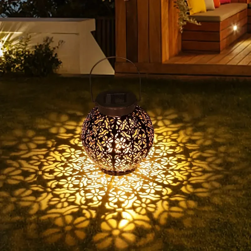 Solarverlichting voor Terras & Tuin – Ronde Sfeerlamp met Warm Licht | Sansoti