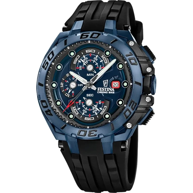 Festina Chrono Bike F20757/1 Herrenuhr • 20 bar Wasserdichtigkeit • Set mit Wechselband