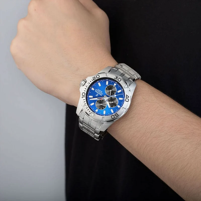 Festina Multifunction F20445/4 Herrenuhr • Blaues Zifferblatt • 10 ATM