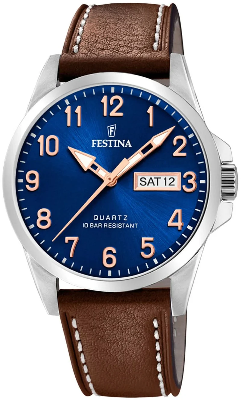Festina Classics F20358/B Herrenuhr • Zeitloses Design • 10 ATM Wasserdicht