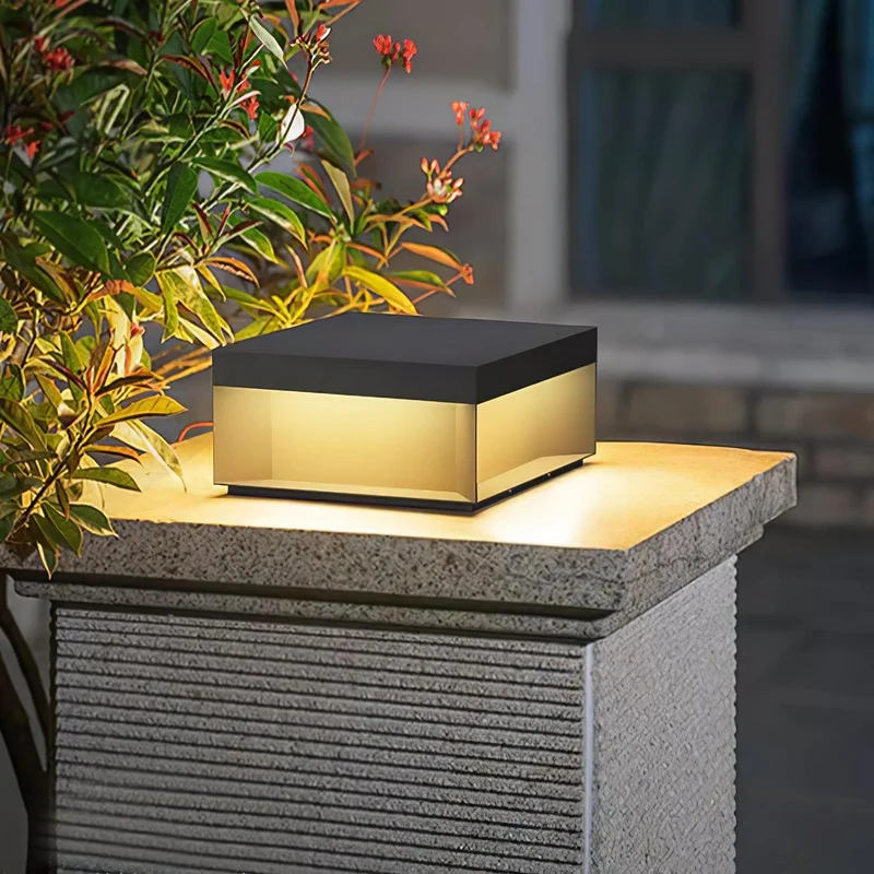 Solar Tuinpaal Verlichting Modern IP65 Zwart Aluminium Wegverlichting Waterdicht voor Tuin Oprit Terras | Sansoti