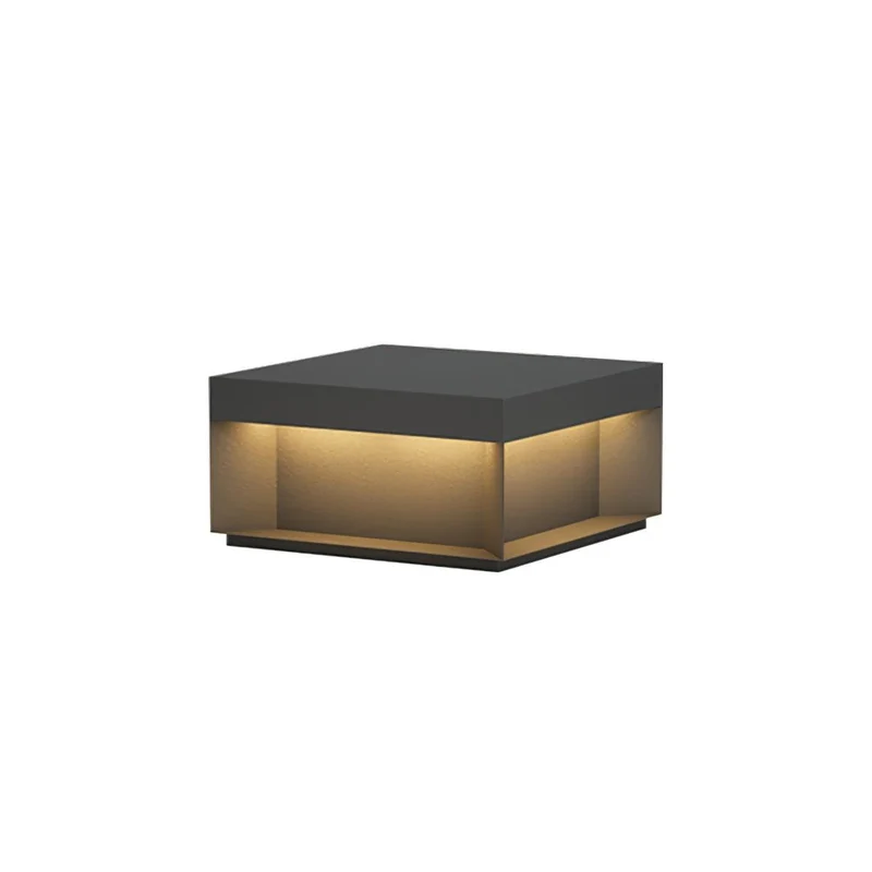Solar Tuinpaal Verlichting Modern IP65 Zwart Aluminium Wegverlichting Waterdicht voor Tuin Oprit Terras | Sansoti