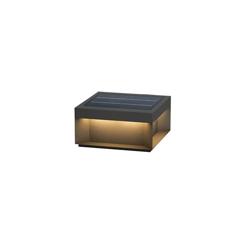 Solar Tuinpaal Verlichting Modern IP65 Zwart Aluminium Wegverlichting Waterdicht voor Tuin Oprit Terras | Sansoti