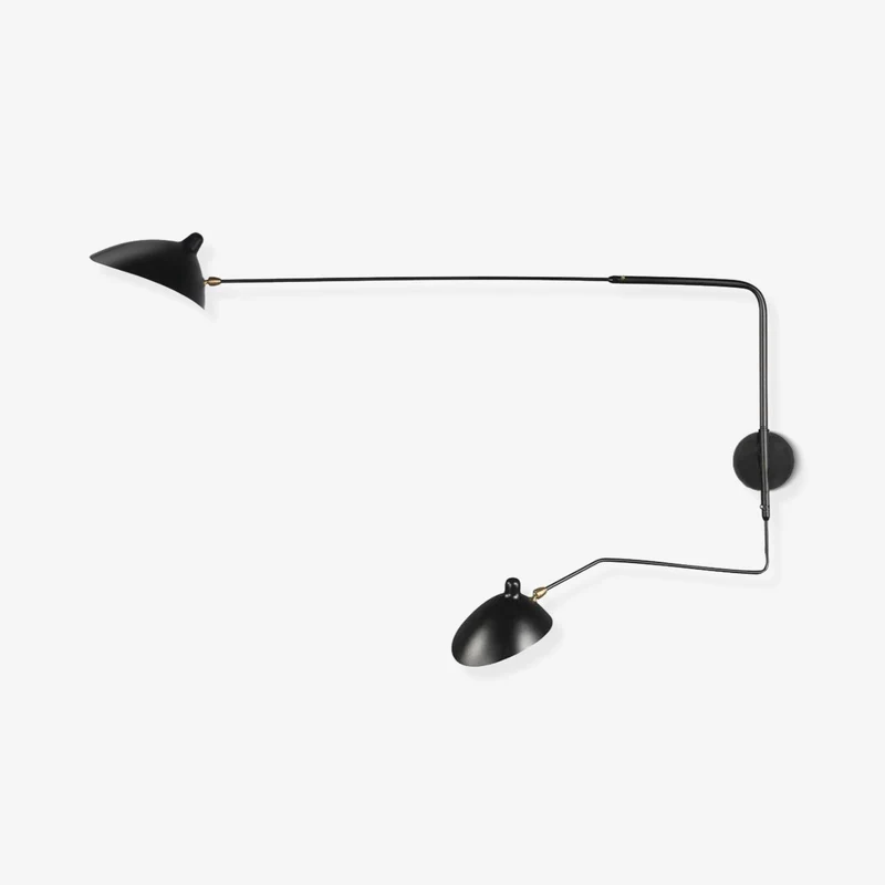 Wandlamp met Verstelbare Gelenkarm Zwart Modern Design voor Woonkamer Werkkamer Flur | Sansoti