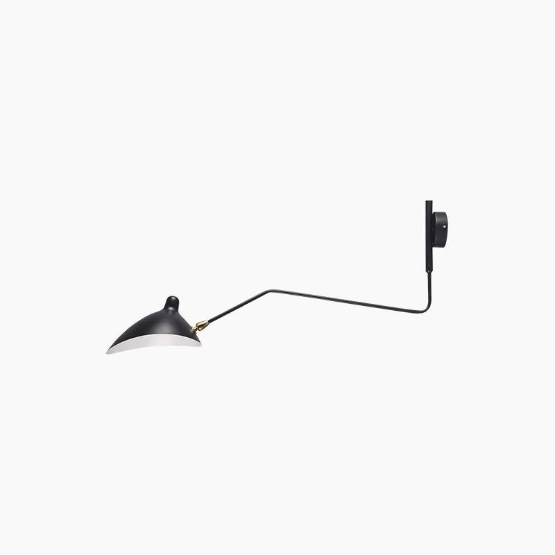 Wandlamp met Verstelbare Gelenkarm Zwart Modern Design voor Woonkamer Werkkamer Flur | Sansoti