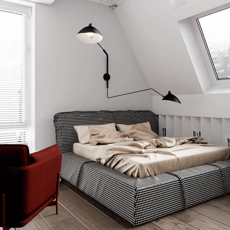Wandlamp met Verstelbare Gelenkarm Zwart Modern Design voor Woonkamer Werkkamer Flur | Sansoti