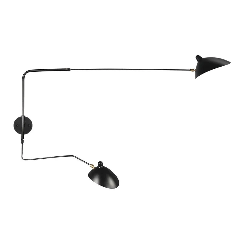 Wandlamp met Verstelbare Gelenkarm Zwart Modern Design voor Woonkamer Werkkamer Flur | Sansoti