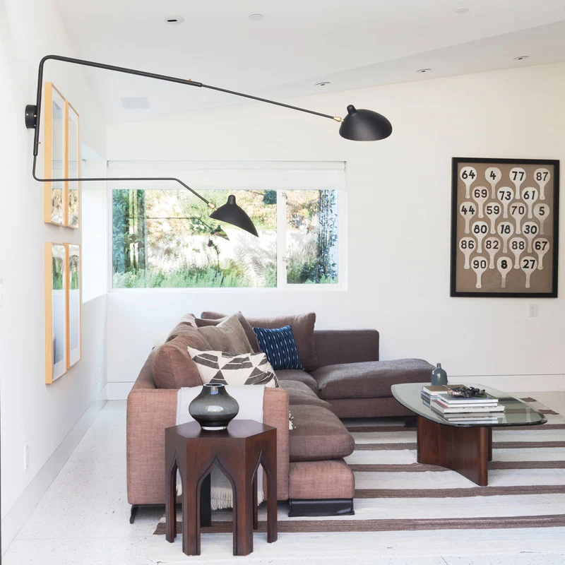 Wandlamp met Verstelbare Gelenkarm Zwart Modern Design voor Woonkamer Werkkamer Flur | Sansoti