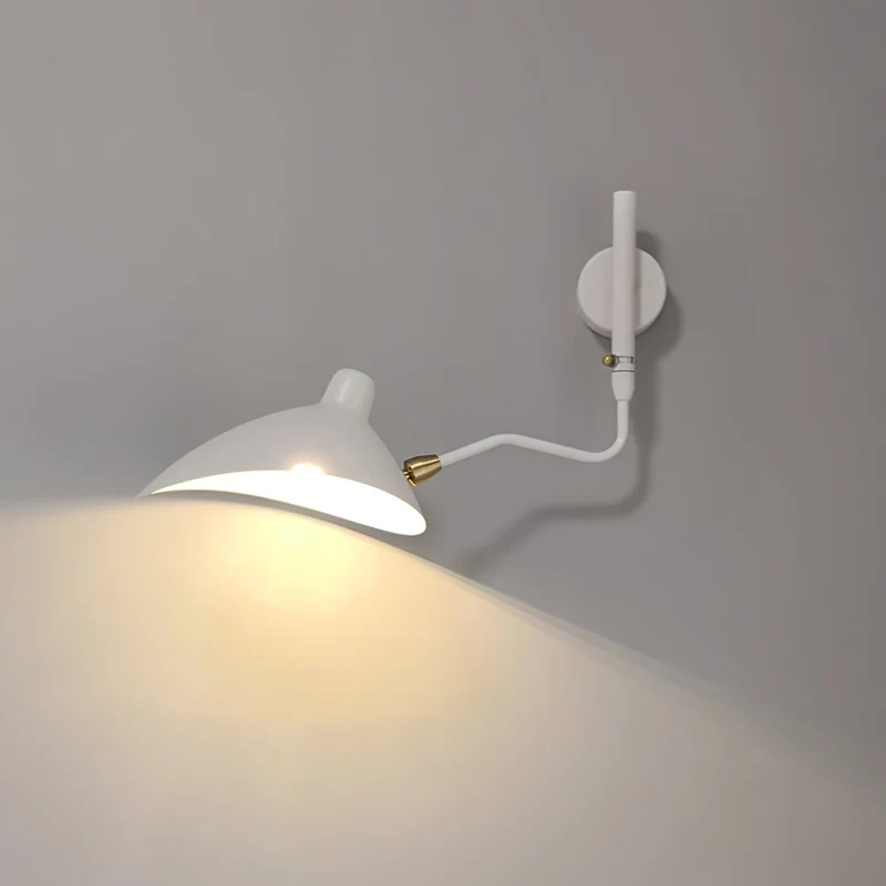 Wandlamp met Verstelbare Gelenkarm Zwart Modern Design voor Woonkamer Werkkamer Flur | Sansoti