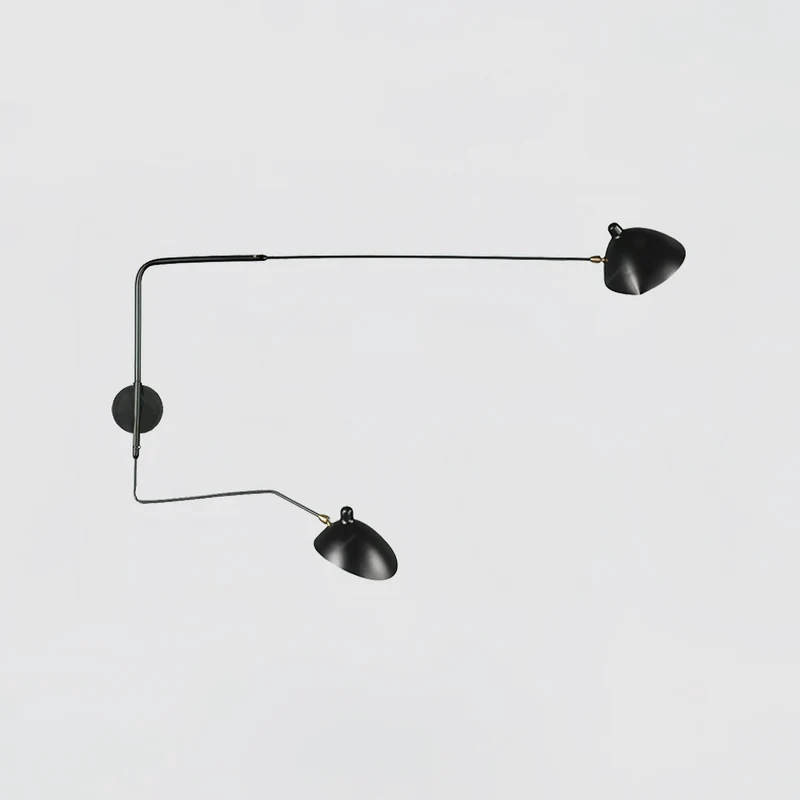 Wandlamp met Verstelbare Gelenkarm Zwart Modern Design voor Woonkamer Werkkamer Flur | Sansoti