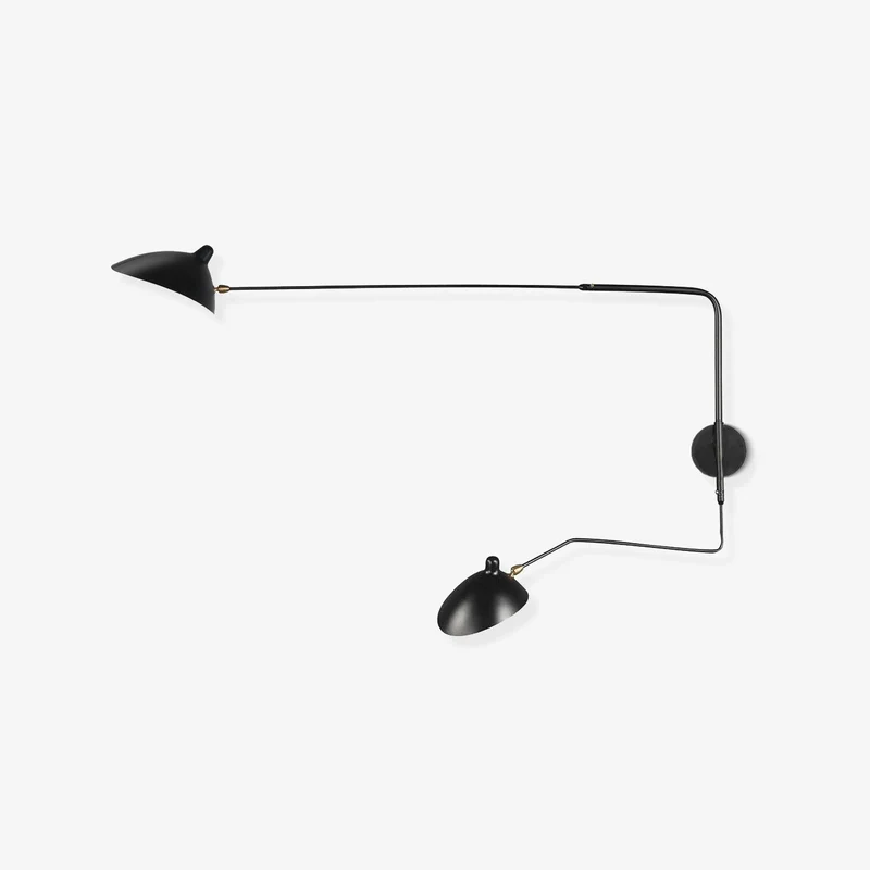 Wandlamp met Verstelbare Gelenkarm Zwart Modern Design voor Woonkamer Werkkamer Flur | Sansoti