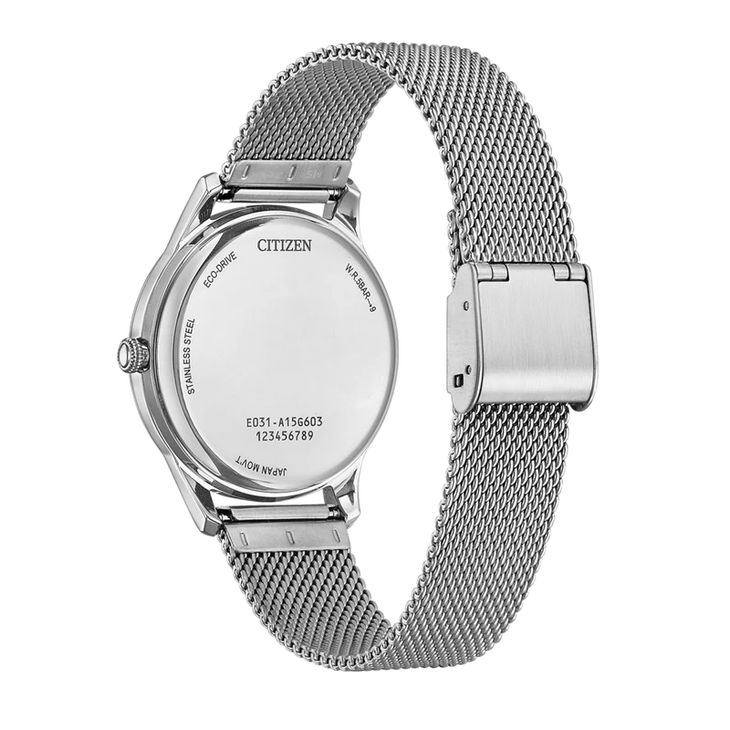 Citizen L EM1220-82A Damenuhr • Eco-Drive Lichtantrieb • Milanaise-Armband