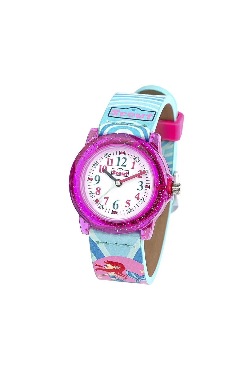 Scout Crystal Meerjungfrau 164000009 Mädchen-Uhr • Lernuhr