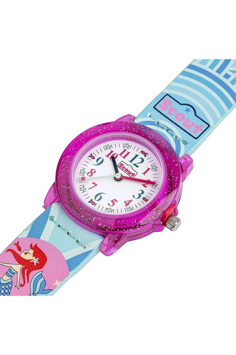 Scout Crystal Meerjungfrau 164000009 Mädchen-Uhr • Lernuhr