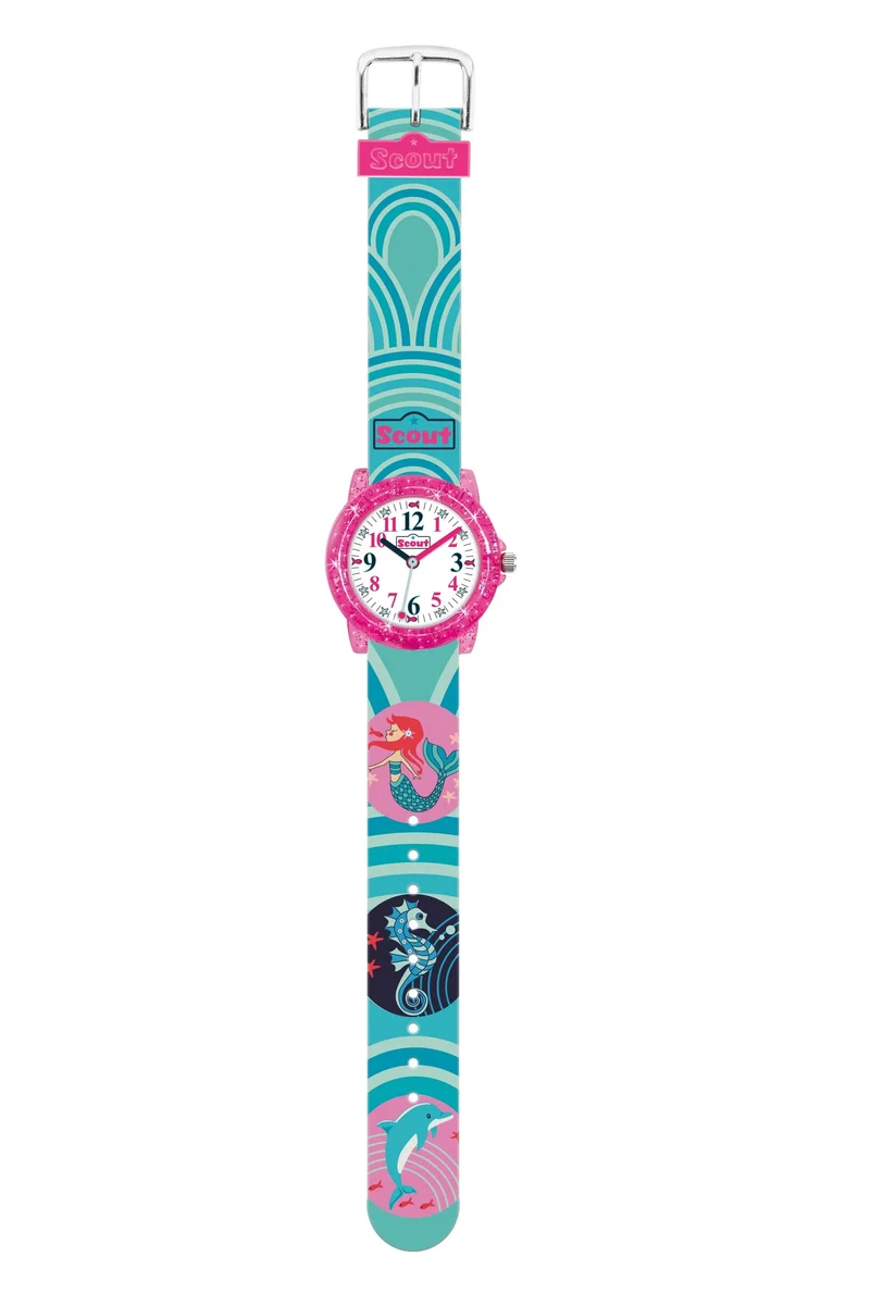 Scout Crystal Meerjungfrau 164000009 Mädchen-Uhr • Lernuhr