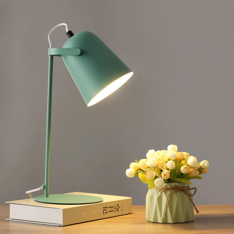 Draaibare Tafellamp met Verstelbare Lichtbundel – Design Verlichting in Zachte Macaron Tinten voor Bureau & Leeshoek | Sansoti