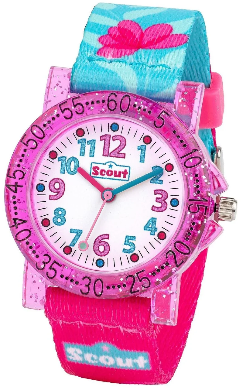 Scout IT Collection Flamingo 164000027 Mädchen-Uhr • Lernuhr