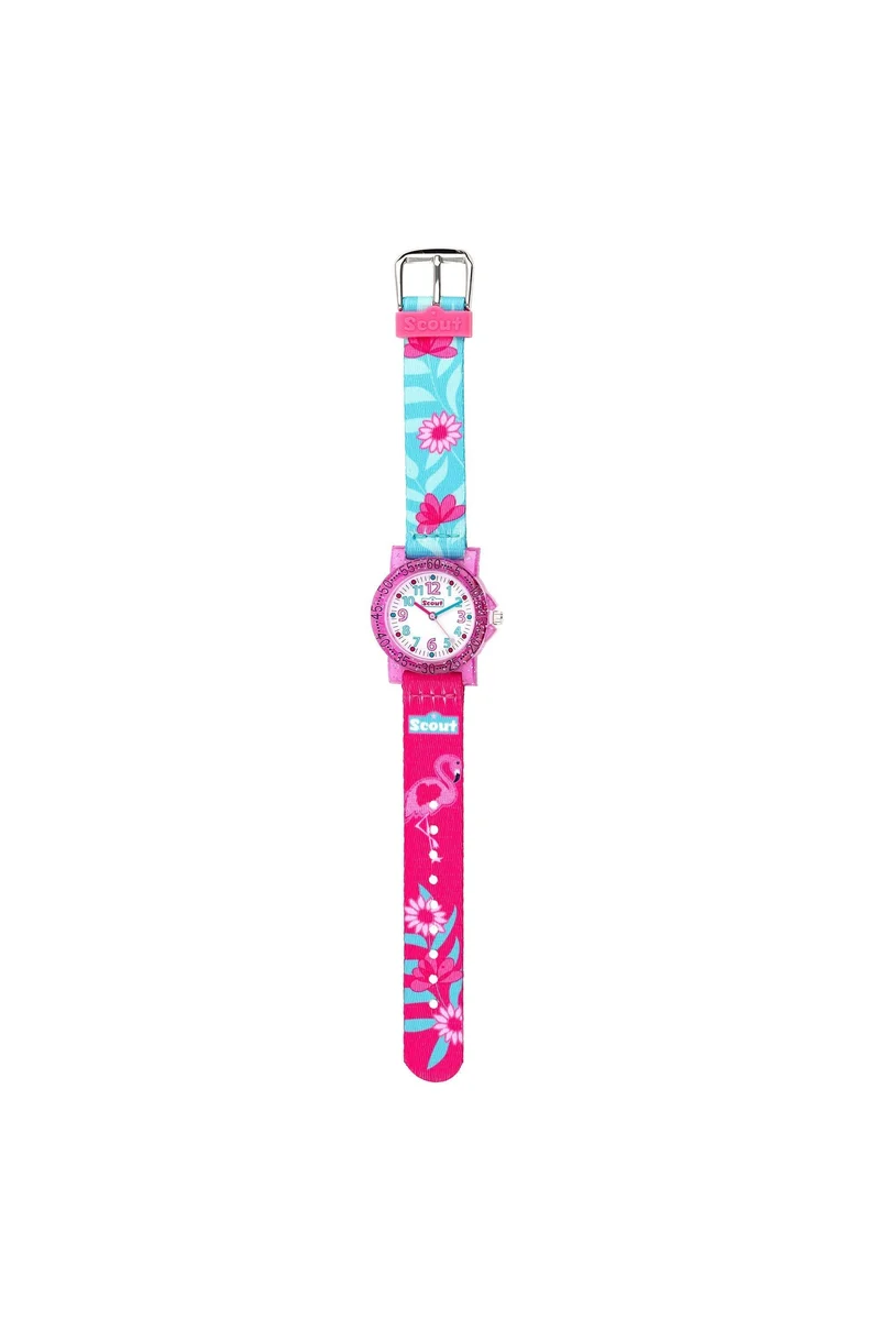 Scout IT Collection Flamingo 164000027 Mädchen-Uhr • Lernuhr