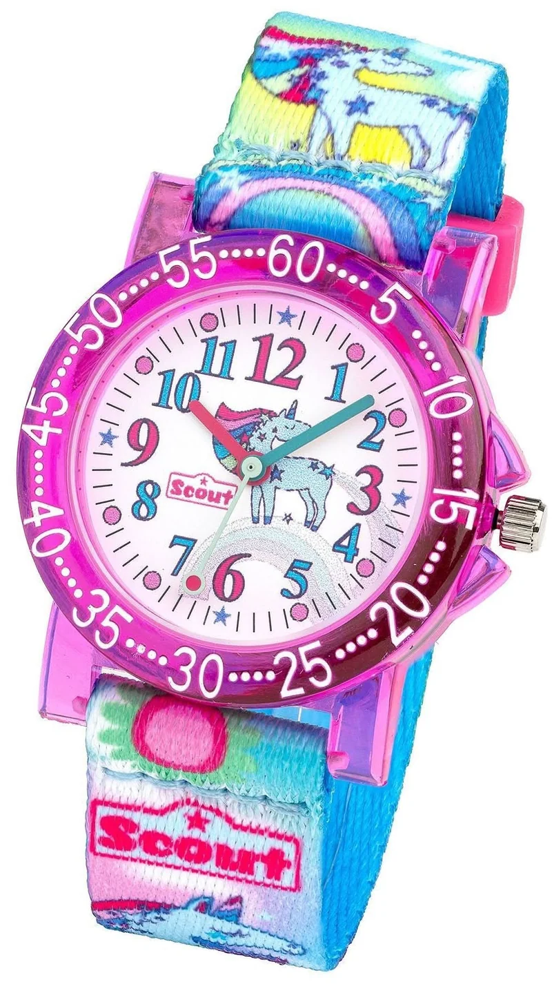 Scout The IT Collection Unicorn 164000034 Mädchen-Uhr • Pädagogische Lernuhr • Passend zum Schulranzen
